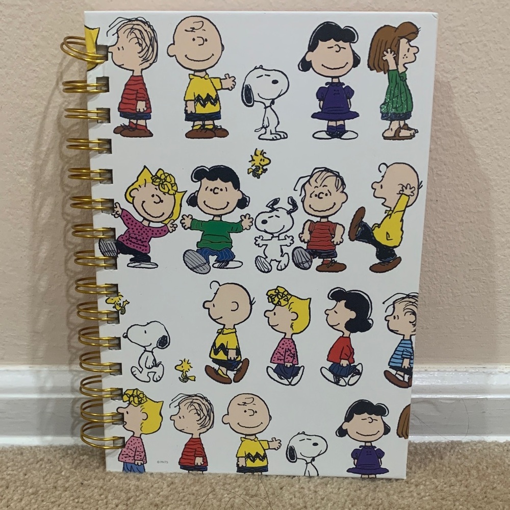 Graphique Peanuts spiral notebook/journal. 6.25 x 8.25 x 1 inch. 160 lined pages